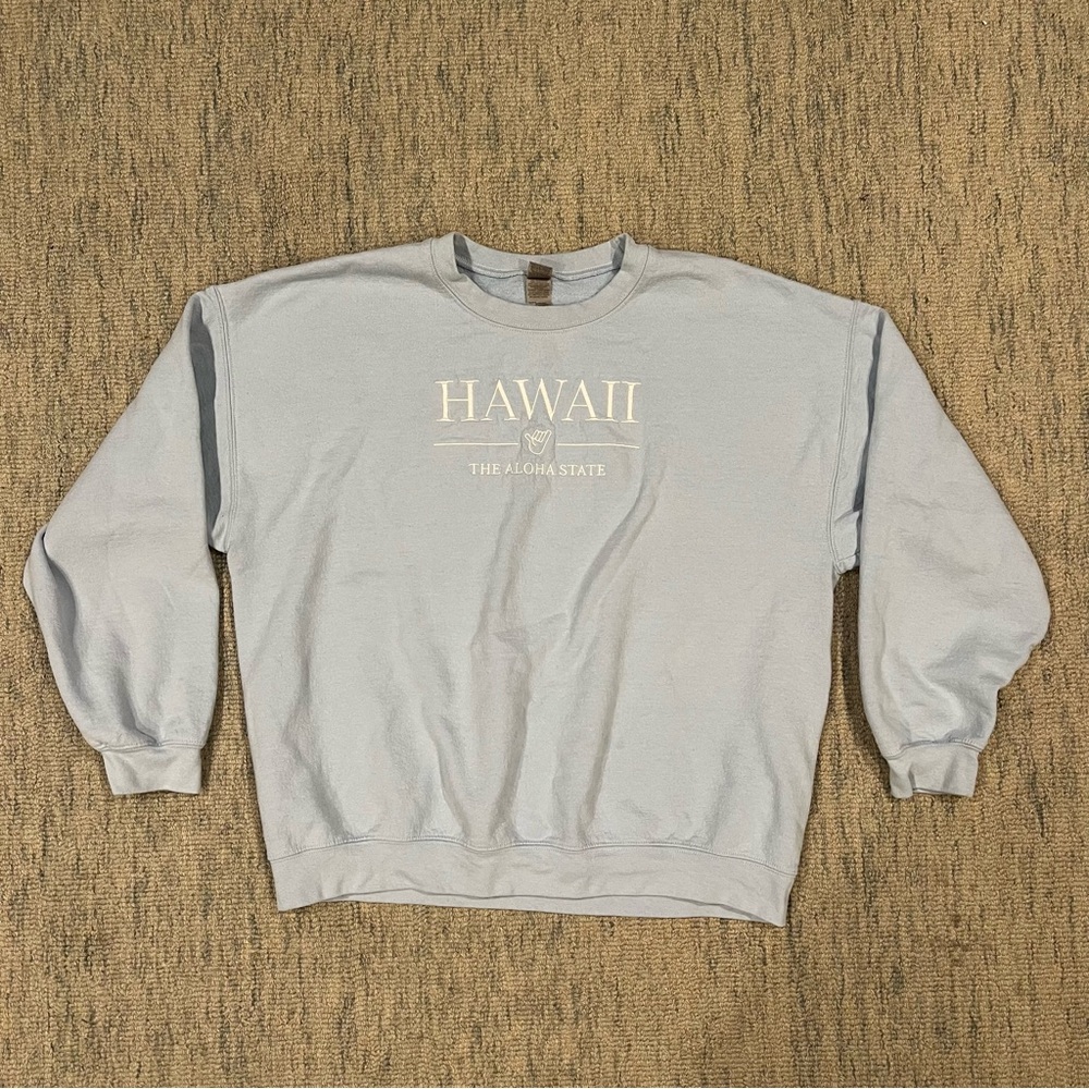 Hawaii Light Blue Pullover Sweater